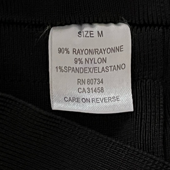 Herve Leger Black Bandage Mini Skirt Size M High Waist Designer - Picture 7 of 12